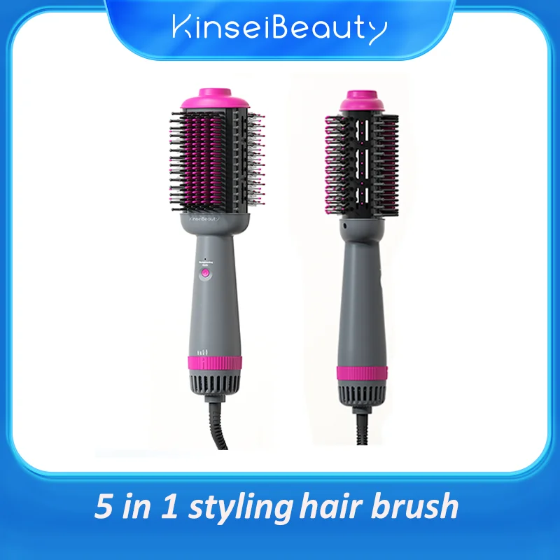 Kinseibeauty Functional five-in-one professional hot air comb hair dryer straight hair curling equipment salon