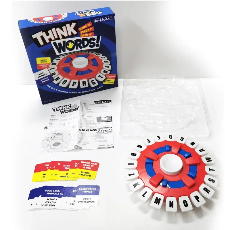 Think Word English Spanish Board Fast Paced Family Fun The Quick Thinking Letter Pressing  Game Toys For Adults And Kids