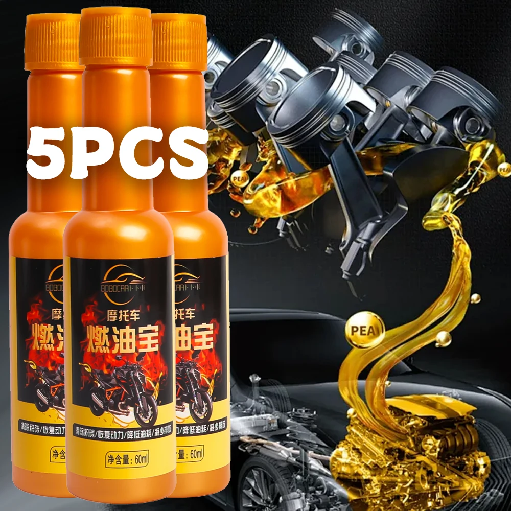 60ml Motorcycle Fuel Additive Engine Three Way Catalytic Converter Carbon Removal Cleaner Oil Pipeline Maintenance Repair Agent