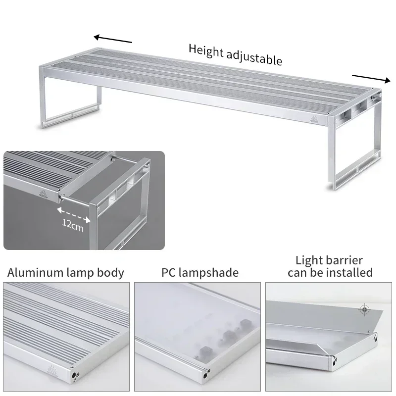 WEEK AQUA  L Series RGB Led Aquarium Lighting with Cycle Timer Stepless Dimmer Aquarium Lamp for Freshwater Aquatic Tank