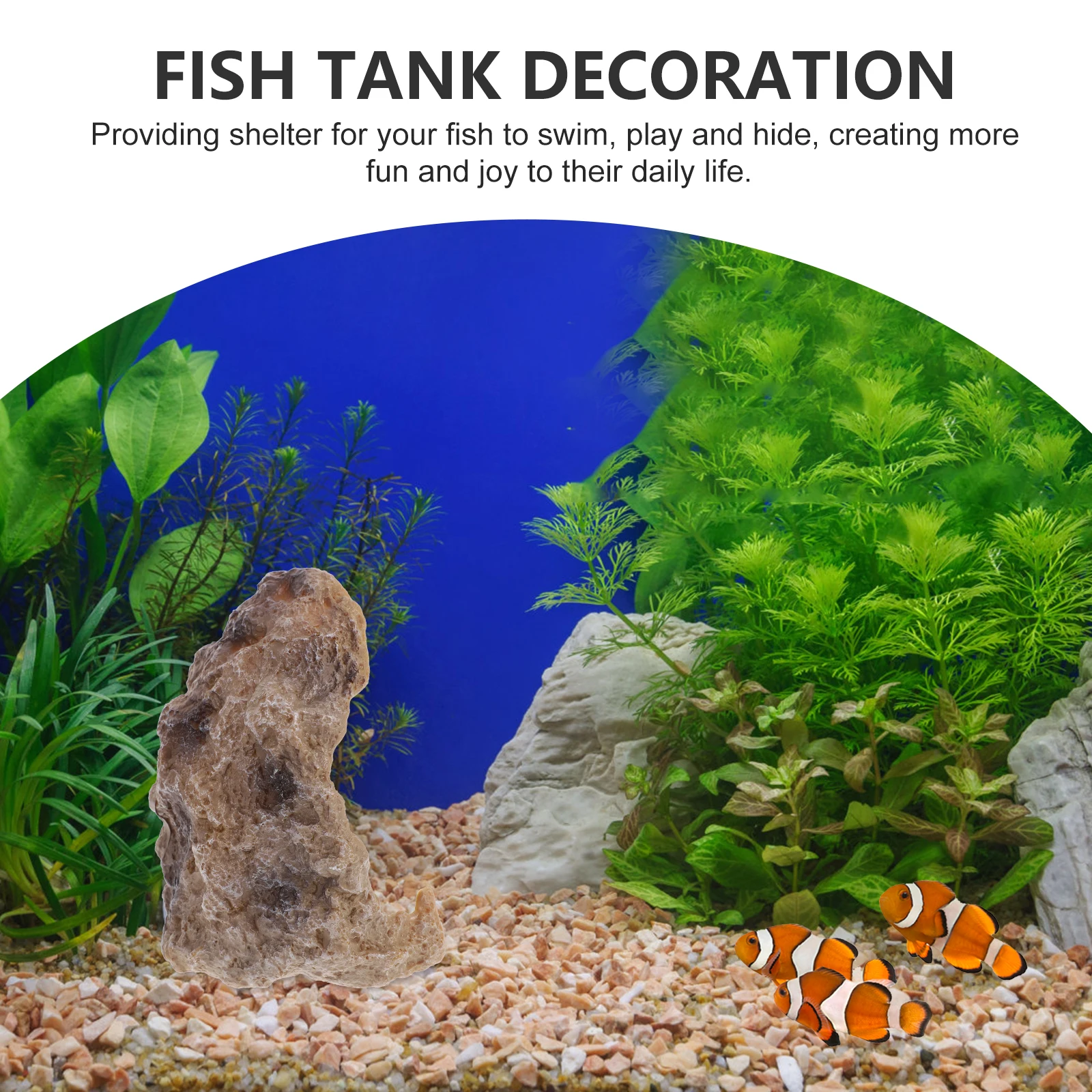

Fish Cave Hiding House Resin Decorative Rock Shelter Turtle Tank Decor Freshwater Saltwater Aquarium Decoration Landscape
