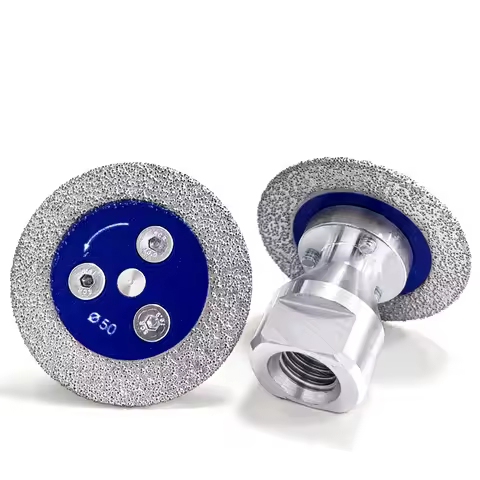 M14 Diamond Vacuum Brazed Engraving Saw Caving Blade Removable 50 Flange Mini Grinding Disc Concrete Ceramic Tile Cutter