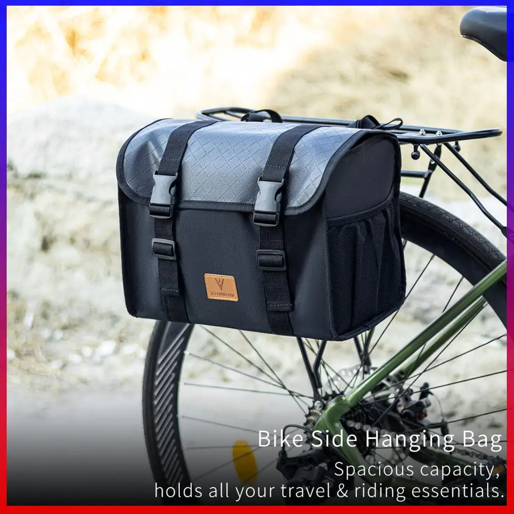 

Bicycle Ebike Saddle Bag 12L Waterproof Cycling Pannier Trunk Carrier Bike Bag for Rear Rack Shopping Commuter Cycling Trip