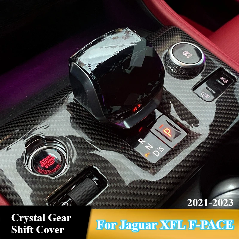 

Crystal Gear Shift Cover For Jaguar XFL F-PACE 2021-2023 Gear Lever Stick Head Decorative Cover For Jaguar XFL F-PACE Accessory