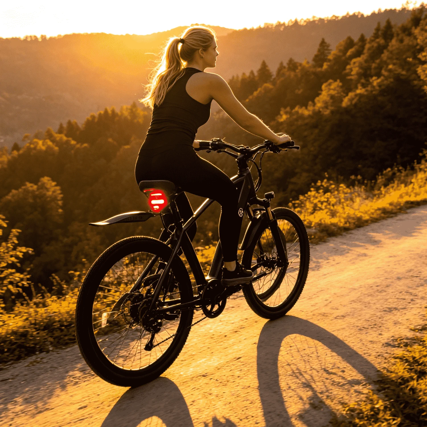 Cross city travel ebike 48V 500W Shimano TX30 derailleur local warehouse 24hr support long range road ride 7-speed gear super bright headlight front fork shock absorber  adult electric bike
