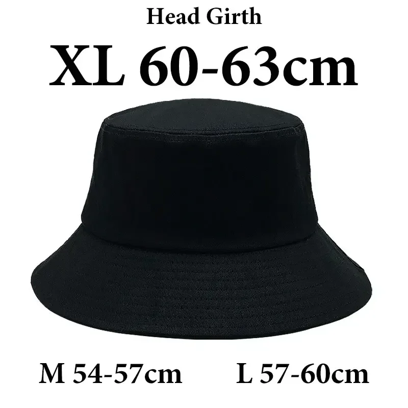 

Big Head Man Large Size Bucket Hats Boy 60-63cm Plus Size Summer Fisherman Cap Women‘s 54-57cm Pure Cotton Panama UPF50+ Sun Hat