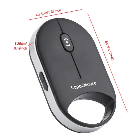 Portable Silent Mouse 3 Mode BT 5.2/2.4G/USB Mini Capacitive Mouse Ultra Thin Wireless Computer Mouse Rechargeable for Laptop PC