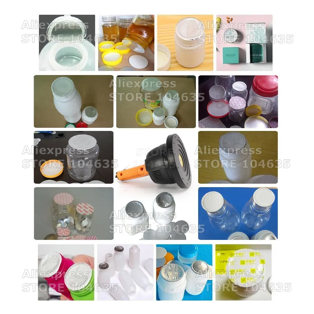 Barattolo di vetro macchina per sigillare bottiglie di plastica cosmetici foglio di alluminio induzione può sigillare tappatrice coperchio tappo macchina per sigillare 130mm