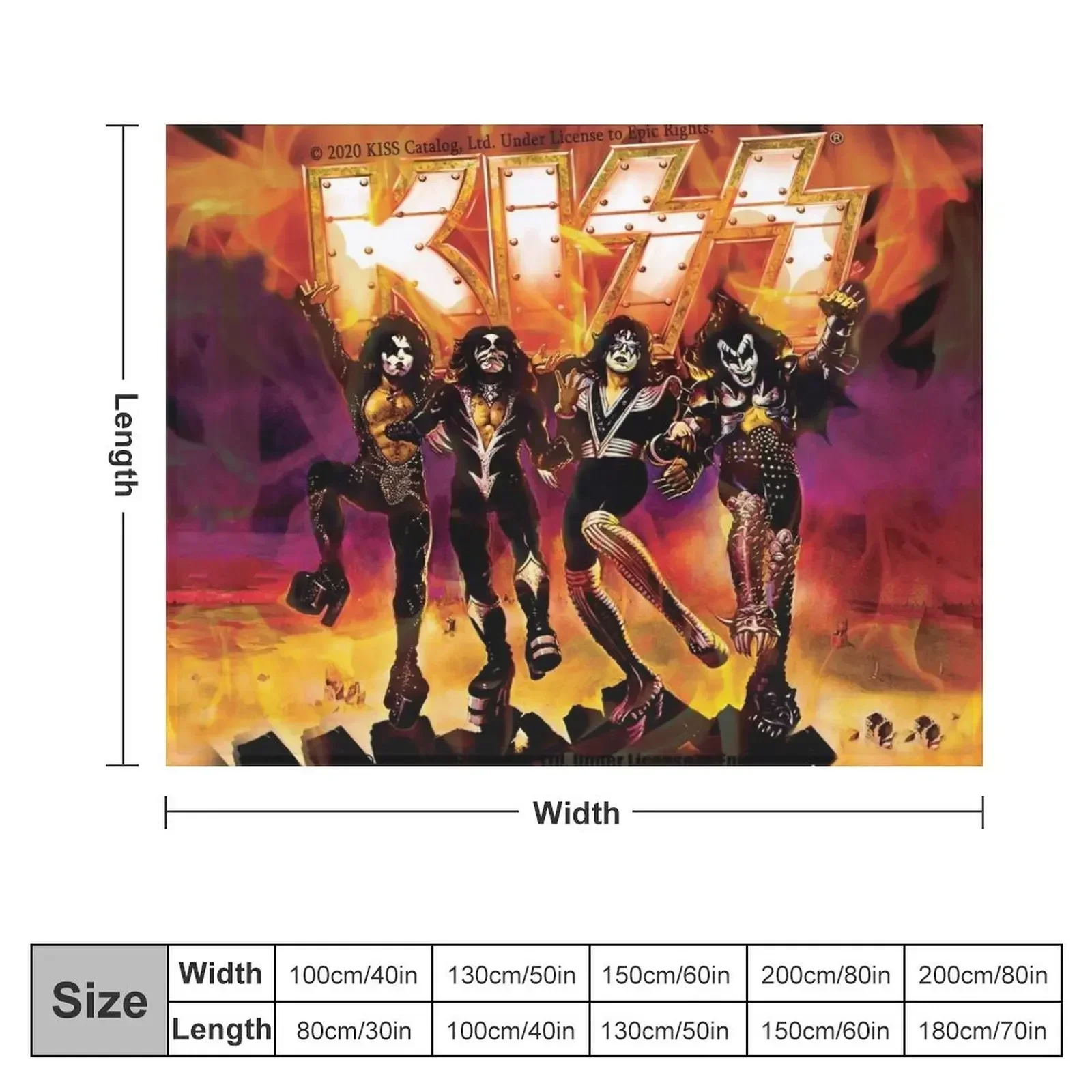 kiss the band t shirt Throw Blanket Polar Multi-Purpose Cute for winter Blankets