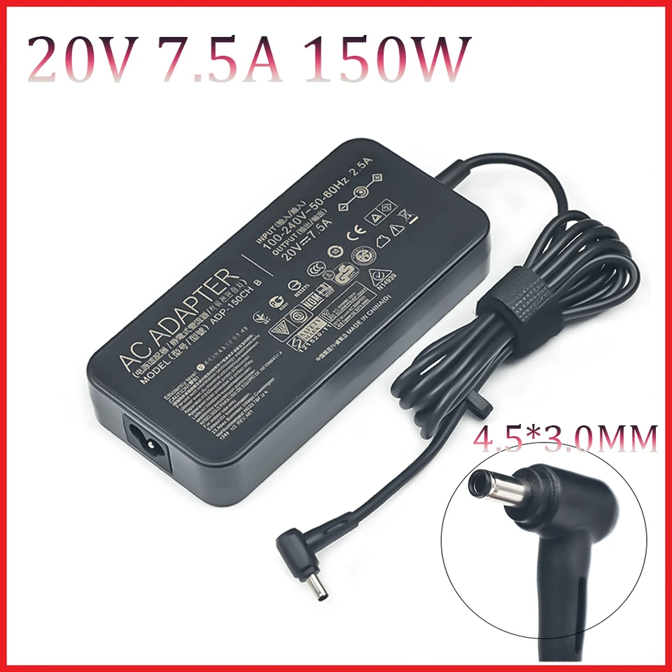 20V 7.5A 150W 4.5*3.0mm A18-150P1A ADP-150CHB AC アダプタラップ