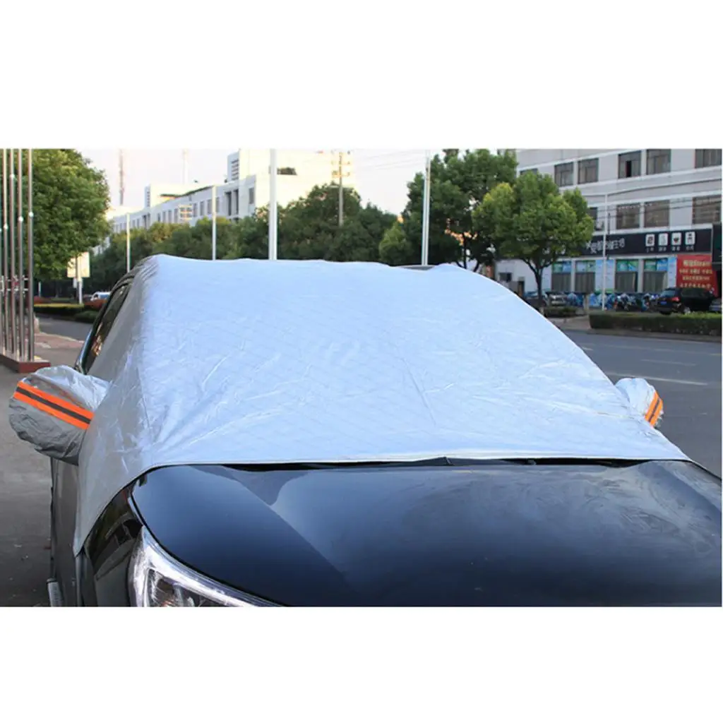 

Winter Car Windshield Cover Durable Cotton Frost Dust Removal Ice Scraper Universal Fit for Weatherproof Car Cover