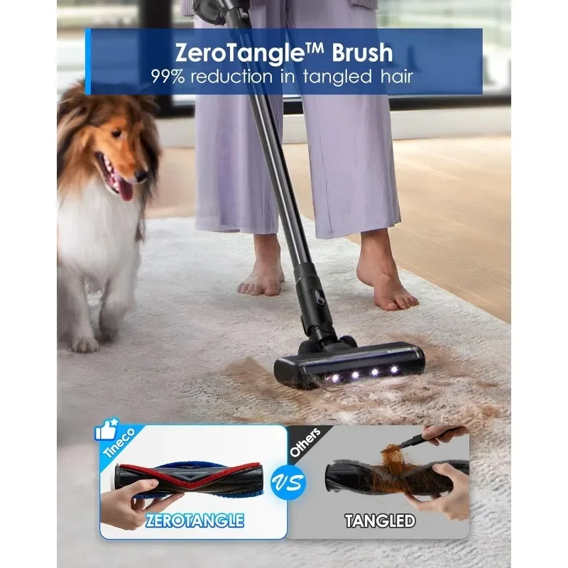 Tineco Pure ONE Station FurFree Cordless Vacuum Cleaner with 3L Auto Dust Base, Smart Stick Vacuum Cleaner Powerful Suction