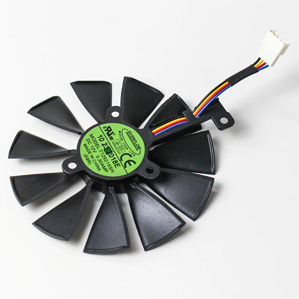 ر 129215 مروحة بطاقة الرسومات SH لـ ASUS RTX2060 2060S 2070 مروحة تبريد بديلة لبطاقة الرسومات 4Pin