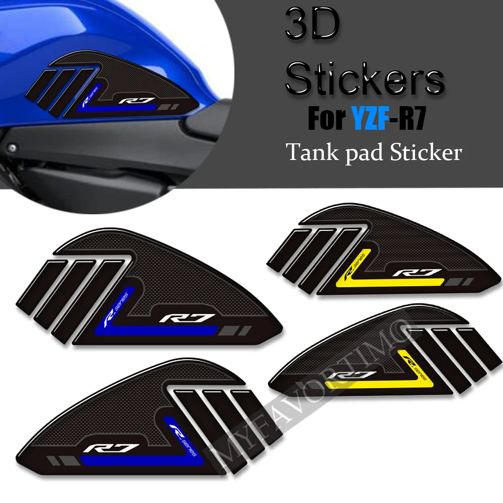 

Motorcycle Stickers Protector Decals Gas Fuel Oil Kit Knee Tank Grips Pad For YAMAHA YZF-R7 YZF R7 YZFR7 HP 2022