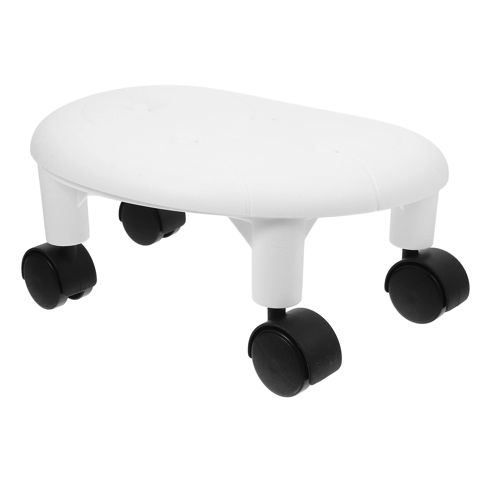 

Sturdy Rolling Stool Low Household Swivel Mobile Easy Assemble Silent Wheels Multipurpose Under Desk Foot Rest For Home Office