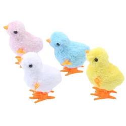 Cute Plush Chick Bouncing Chicks Kids Wind Up Toys Cartoon Jumping Chicken Clockwork Learning Educational Toys for Baby Gifts