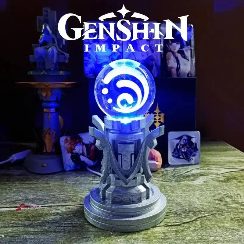Game Genshin Impact 7 Element Ball God\'s Eye Night Light Wendi Xiao Klee Hutao Inazuma Mondstadt Liyue Element Toys Fans Gifts