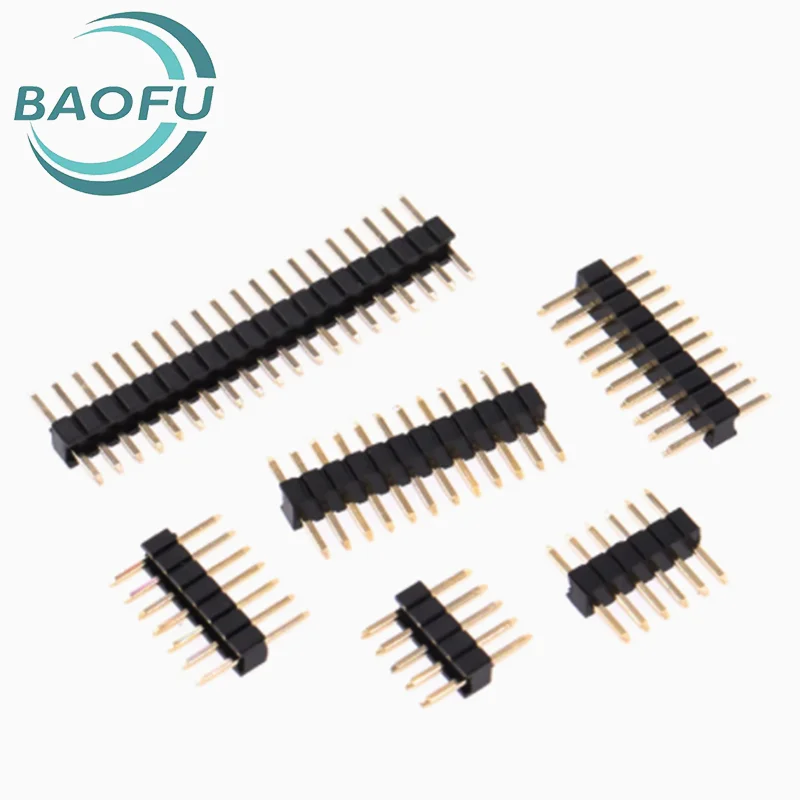 (20pcs) 1.27mm single row straight needle 1 * 2/3/4/56/7/8/9/10/12/15-40P