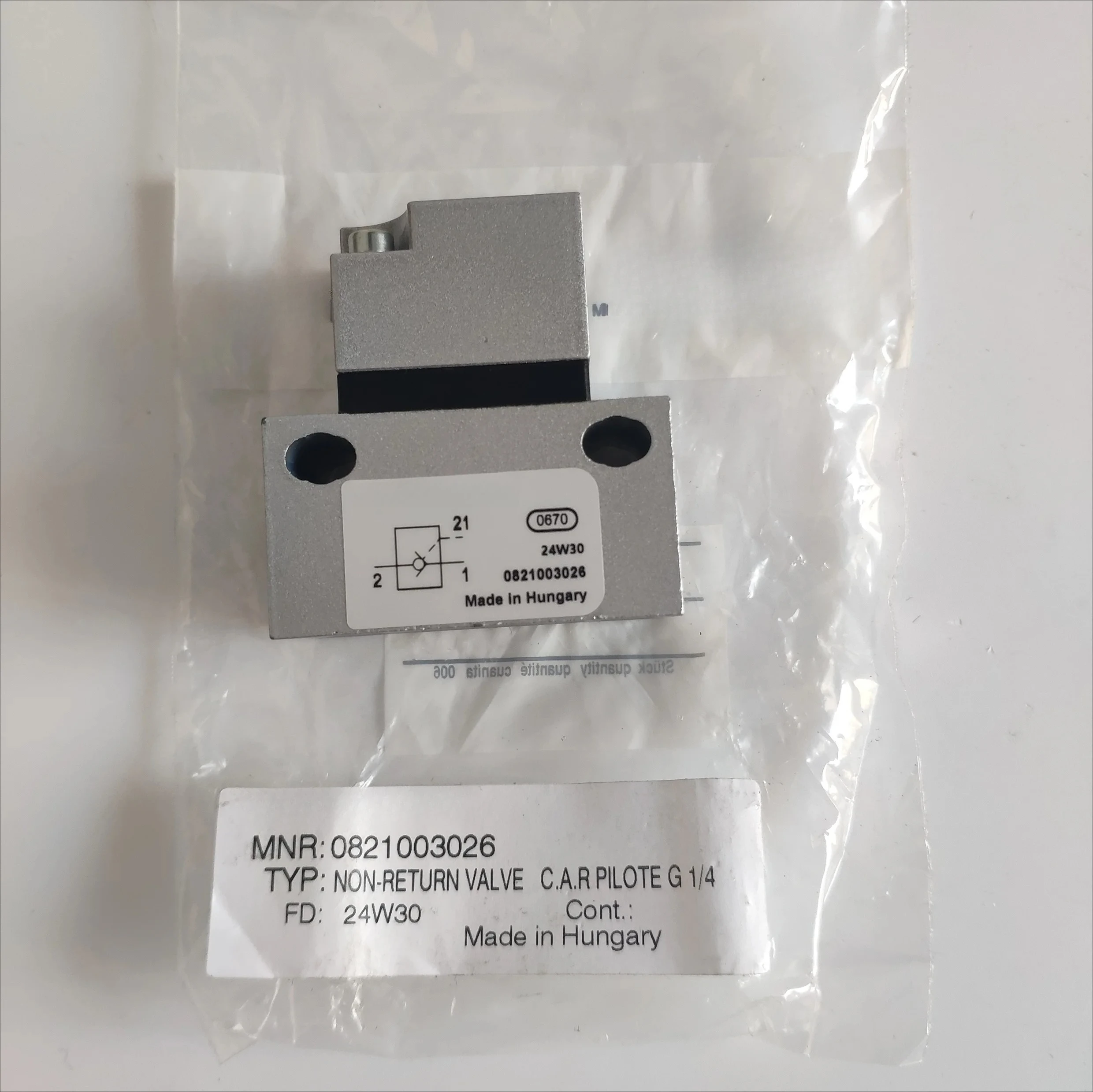 0821003026 0821003027 0821003028 Originate AVENTICS NR02 Pilot Check Valve