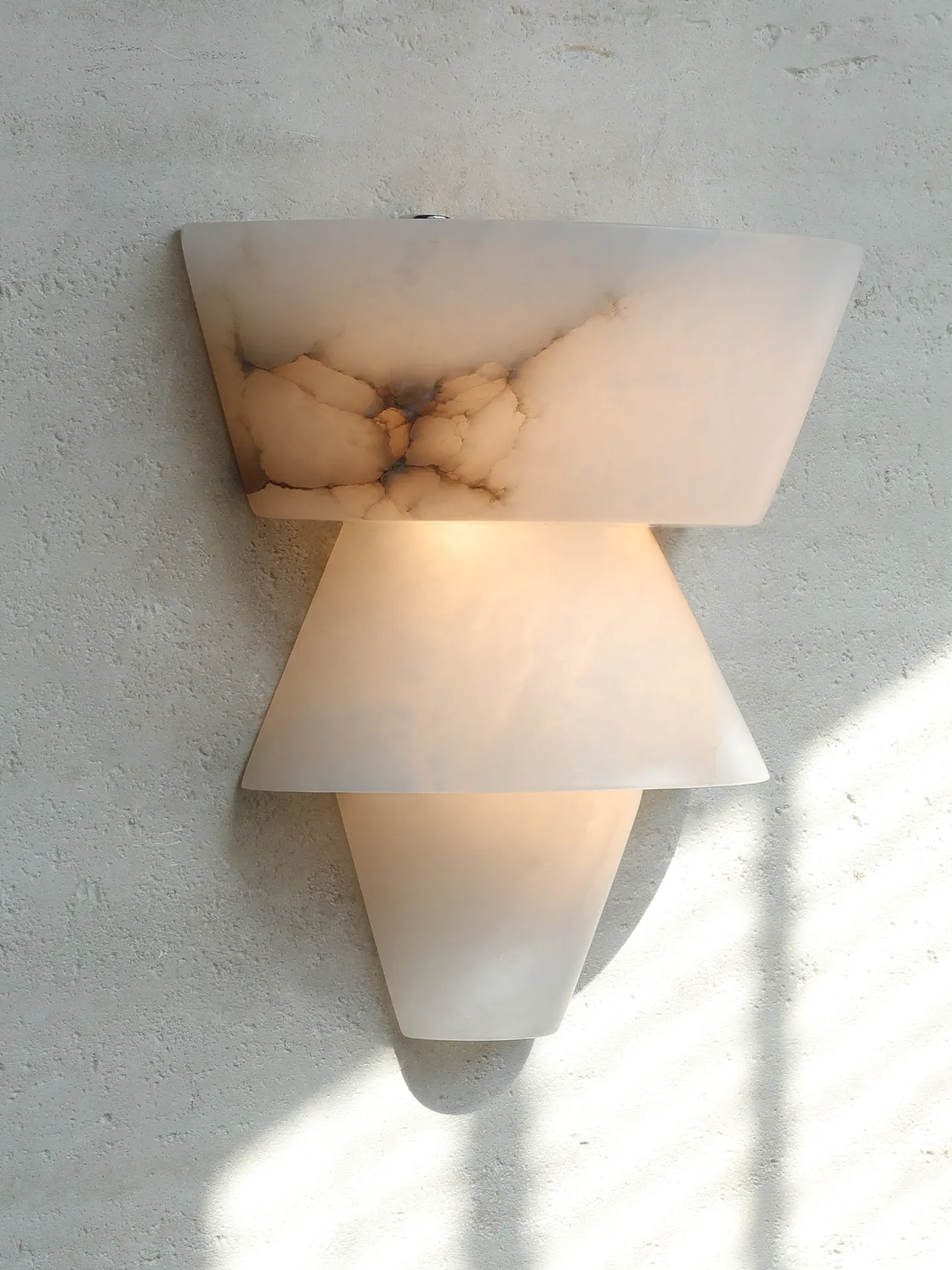Natural Alabaster Wall Sconces Marble Wall Lamp Bathroom Vanity Light Fixtures White Stone Wall Mount Lamp for Bedroom