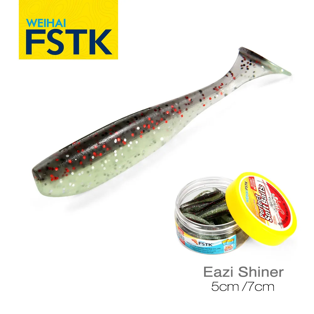 WEIHAI FSTK japanese material Eazi Shiner SwimBaits 7cm 5cm Silicone Artificial Double Color Wobblers Carp Fishing Soft Lures