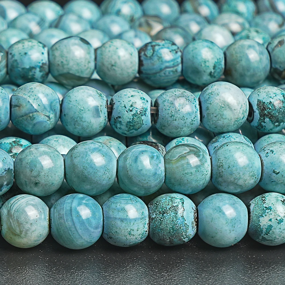 8/10MM Natural Stone Beads Crazy Lace Agate Round Beads Blue For Jewelry Making Diy Bracelets Necklace