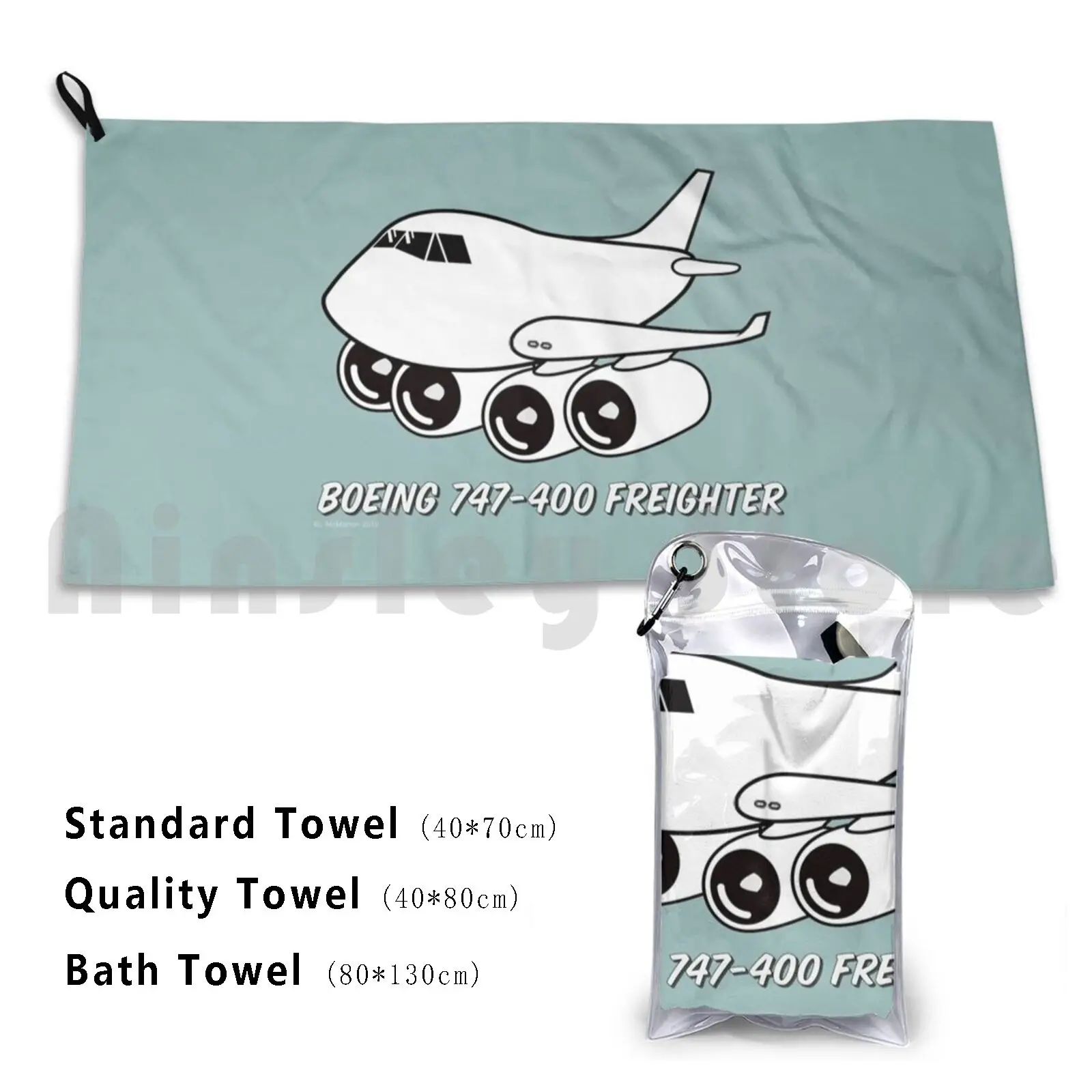 Boeing 747-400 Freighter Bath Towel Beach Cushion Freight Cargo Pilots Boeing Jumbo 747 Jet Ups Atlas Air