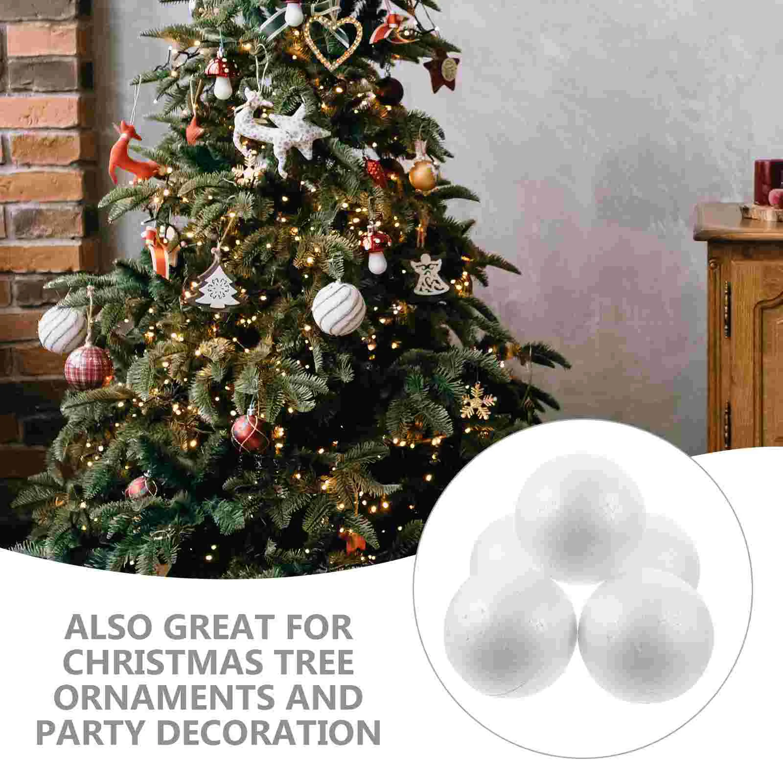 10 Pcs Model Christmas Tree Child Foam Ball Vases Home Decor Balls Craft Supply and Crafts