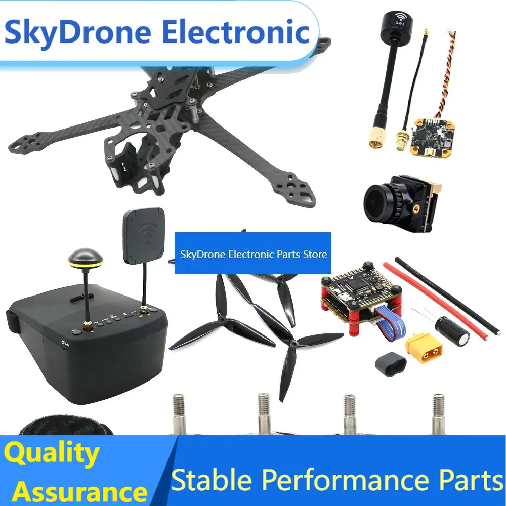SkyDElFPV Build 7 Inch 295mm Carbon Fiber FPV Freestyle F4 V3 Flight Control 50A ESC 2810 1500KV Motor 1300mW 5.8G 40CH VT