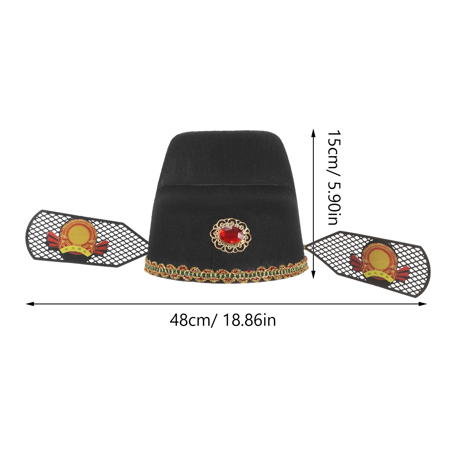 الإمبراطور الصيني تأثيري قبعة حساسة القديمة النبيلة تصميم لعب الأدوار مرحلة الأداء الطرف الديكور الرجعية نمط أغطية الرأس
