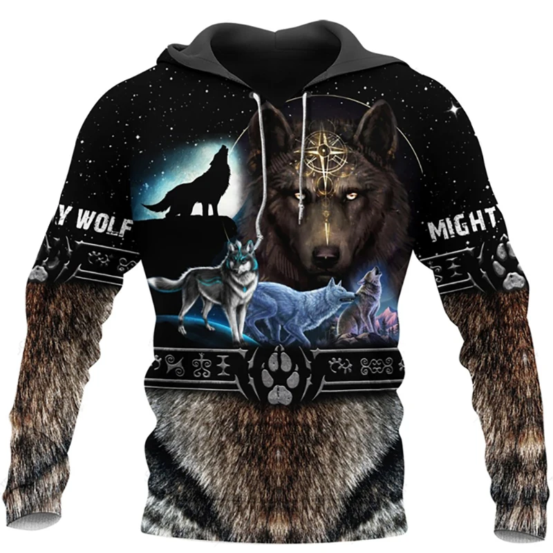 3D Wolf Hoodies Men Hooded Animal Wolf Printed Hoodie Sweatshirts Tracksuits Man/women Jackets Funny Hoody DropShipping