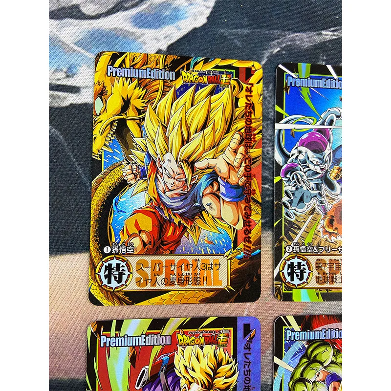 9Pcs/set Dragon Ball Super Goku Black Frieza DIY Homemade Bronzing Flash Card Christmas Birthday Gift Game Toys Collection Card