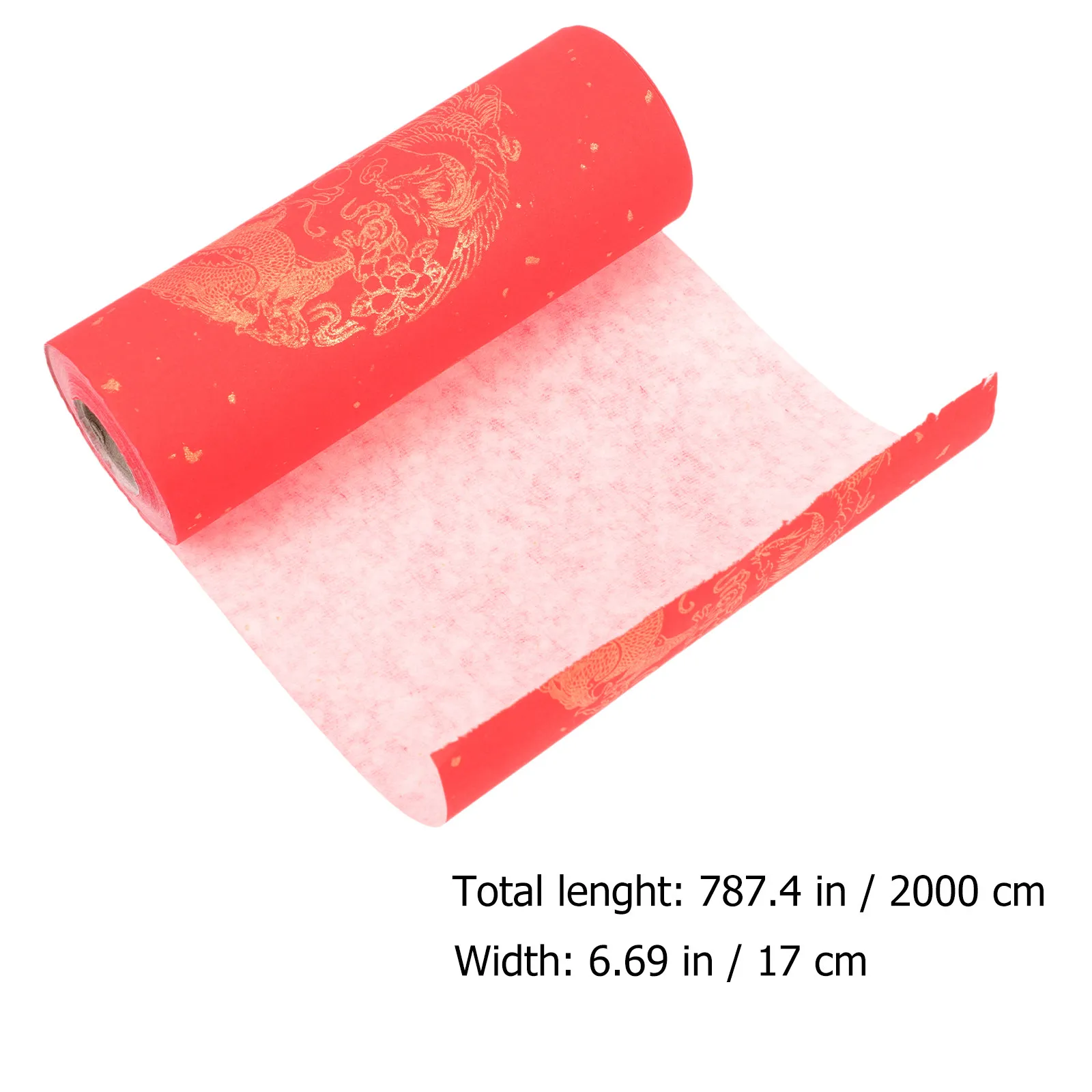 1 Roll Premium Xuan Paper Red Blank Couplet Paper for Chinese New Year Spring Festival Wedding Anniversary Baby Shower