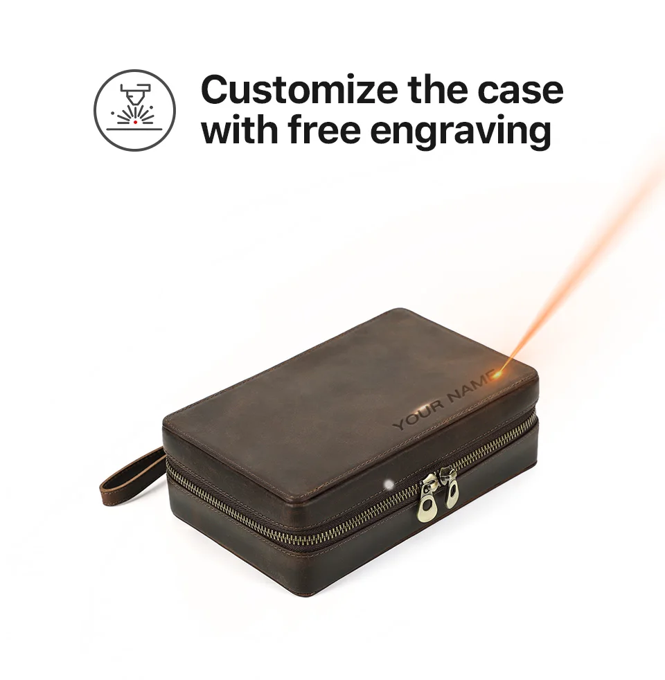 Contact's Family Echtes Leder Zigarre Reiseetui Halter Männer mit Feuerzeugschneider Tasche Humidor Box Zigarre Zubehör Geschenkset – Detail 12