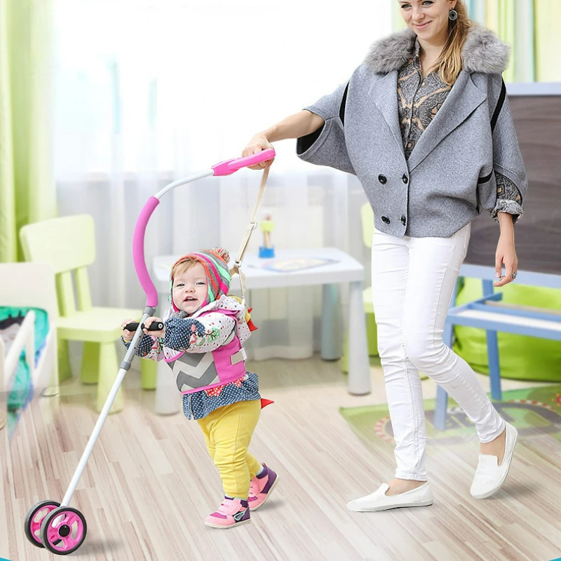 

Push-type Anti-fall Breathable Baby Walking Belt Height Adjustable Baby Walkers Anti-lost Walking Four Seasons General Walker