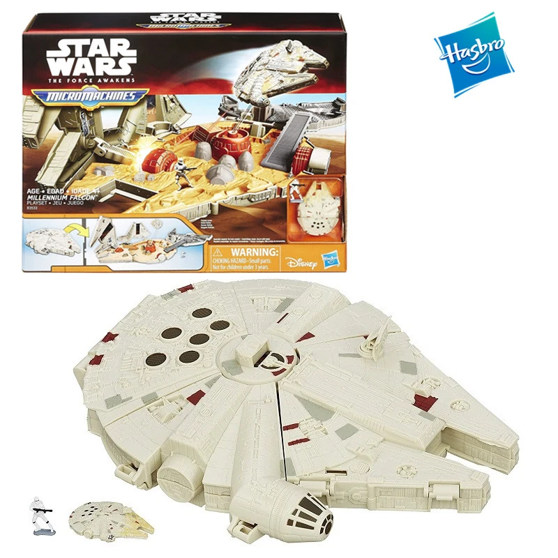 Hasbro Star Wars Micro Machines Millennium Falcon Spaceship Carrier Vehicle Figure Model Toy Collection Scenery Gift