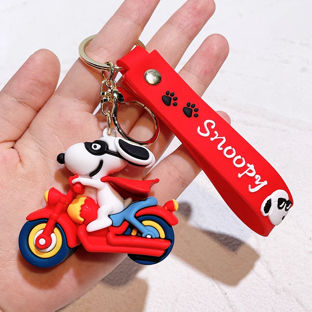 Snoopy Cute Doll Keychain Silicone Car Couple Key Pendant Bag Small Pendant Creative Keychain image 6