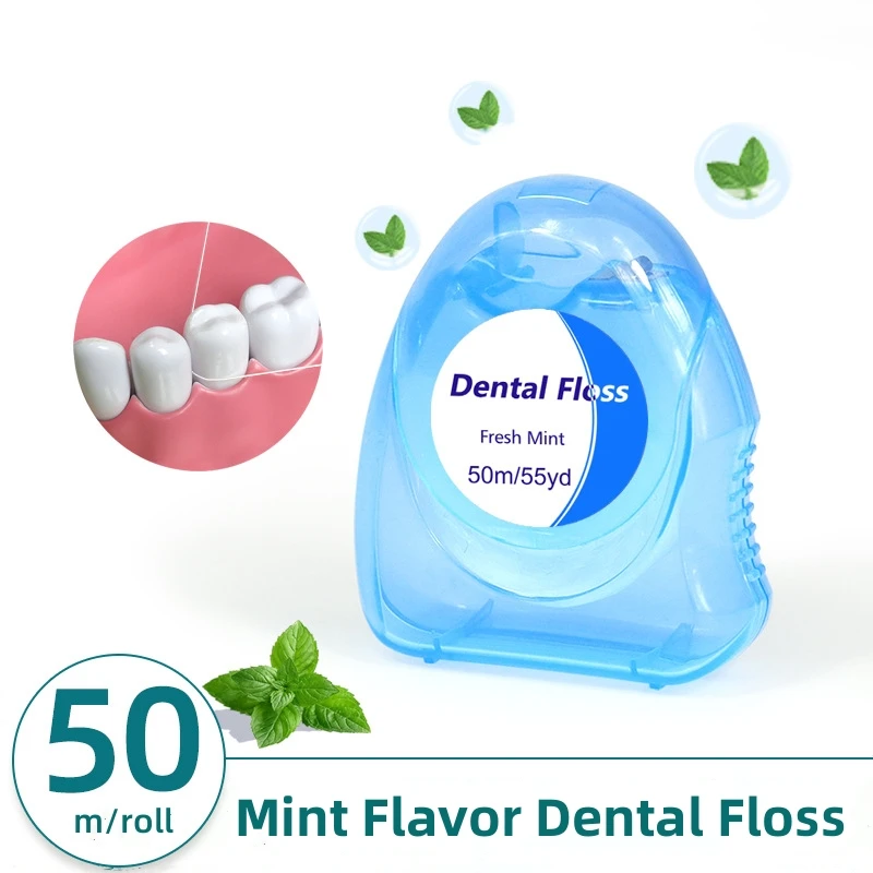 

10pcs Mint Dental Floss Roll Oral Cleaning Interdental Flosser Toothpicks Floss Pick Oral Hygiene Clean Wire