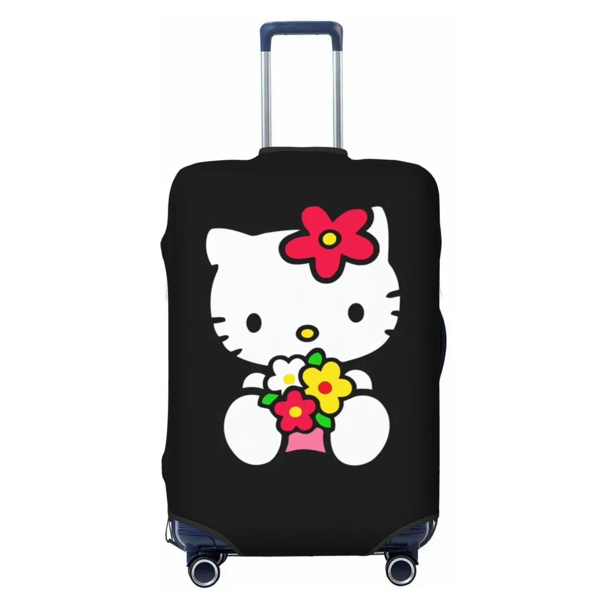 

Custom Hello Kitty Cat Luggage Cover Elastic Travel Suitcase Protective Covers Suit For 18-32 inch