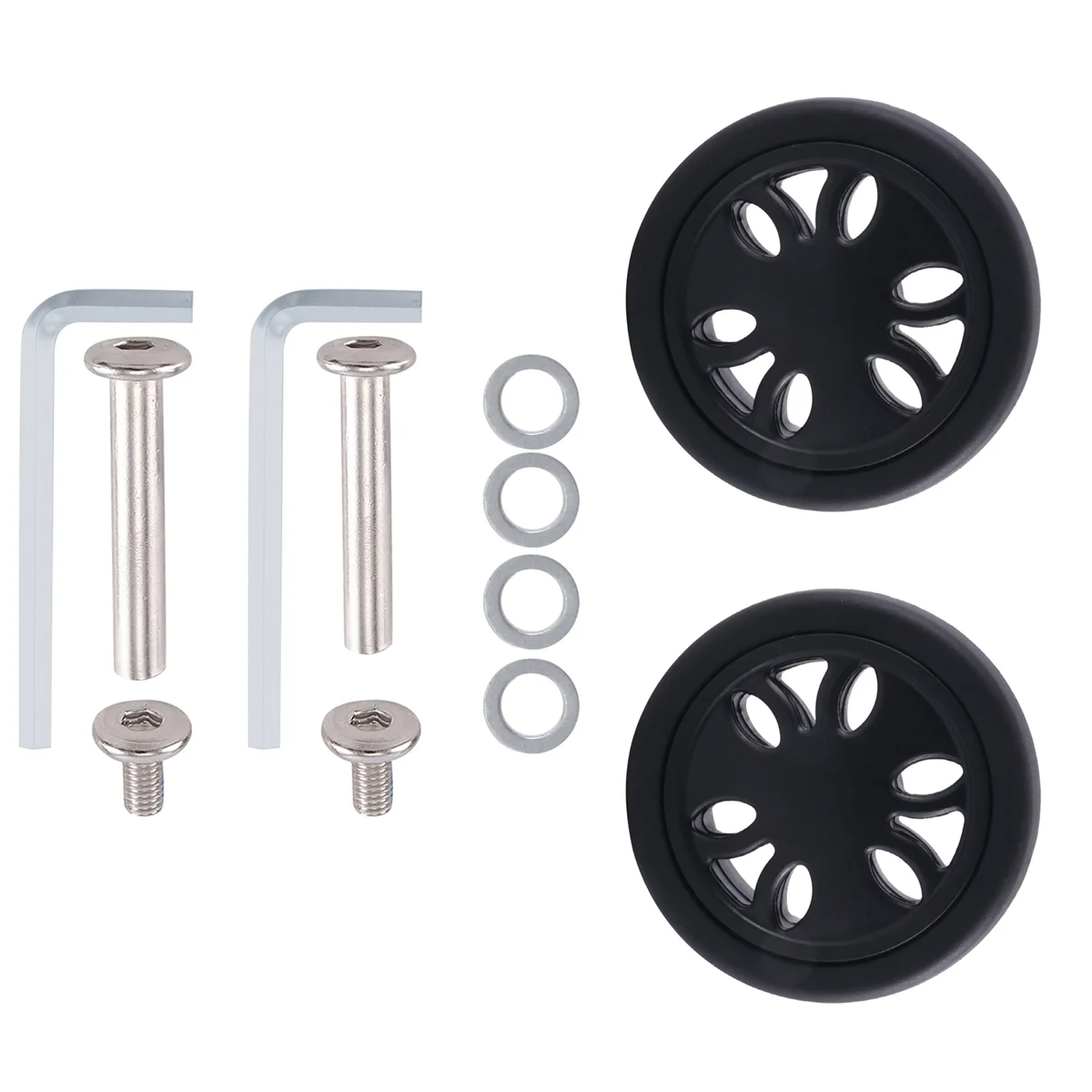 N89R 50 mm x 15 mm Gepäckräder Ersatz verschleißfeste PU-Rollen Koffer Ersatzräder Gepäck Ersatzräder