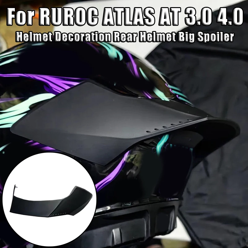 Alerón Trasero Grande para Casco de Motocicleta RUROC ATLAS AT 3.0 4.0, Accesorios de Decoración