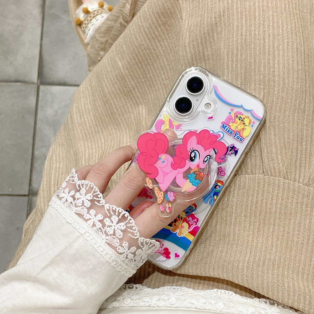 Cartoon My L-Little for Magsafe Magnetic Phone Case for IPhone 16 15 14 13 12 11 Pro Max Plus Anti-fall Clear P-PonyS Back Cover