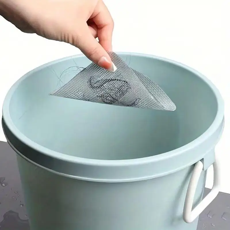 Disposable Shower Drain Hair Catcher Mesh Stickers 10/30Pcs Self Adhesive Traceless for Shower Bathtub Kitchen Sink Filter view 5