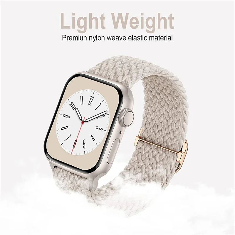 Braided Strap For Apple Watch Bands 46mm 40mm 44mm 49mm 45mm 41mm 38mm 42mm Bracelet iWatch series Ultra 10 9 8 SE/SE2 7 6 Band