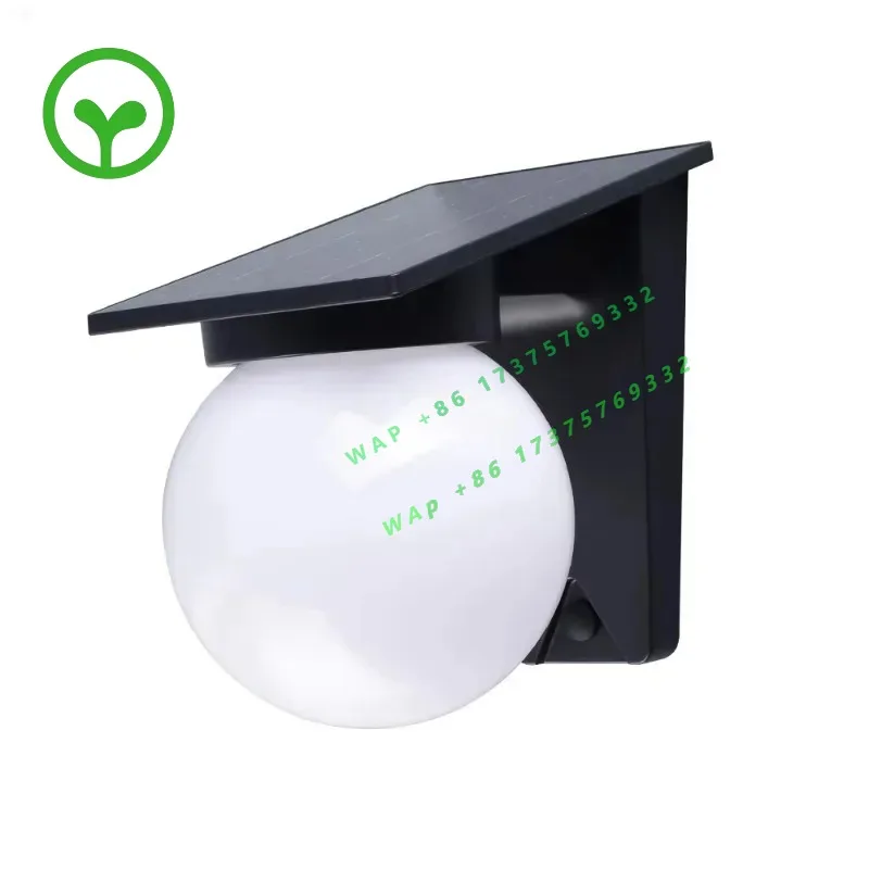 26 StyleNew Solar Wall Lamp Outdoor Waterproof Courtyard Landscape Villa Garden Lantern Three-color Round Decorative Lamp