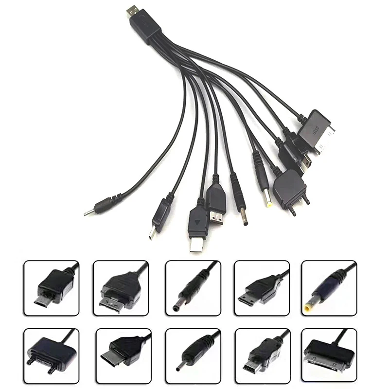 10 In 1 Multifunctional Charger USB Cables For Motorola Samsung LG Data Cable