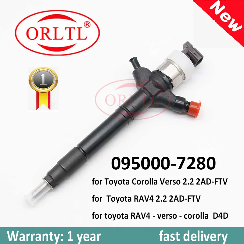 

NEW 095000-7280 095000 7280 0950007280 for Toyota Corolla Verso 2.2 2AD-FTV Diesel Engine Fuel Injector