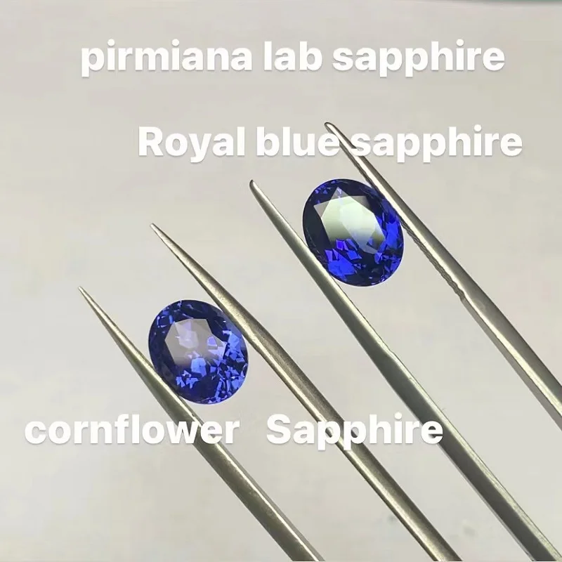 Pirmiana Royal Blue Color Lab Sapphire VVS Clarity Handmade Gemstones for Jewlry Rings Earrings Making