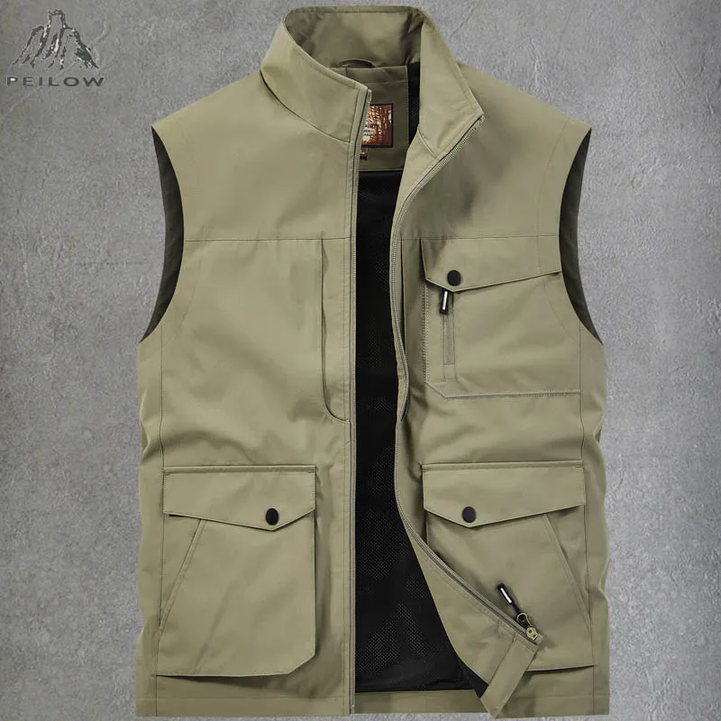 

Summer Outdoor Sleeveless Running Sport Vests Men Multi-Pocket Breathable Photography Fishing Hiking Camping Waistcoat Jackets