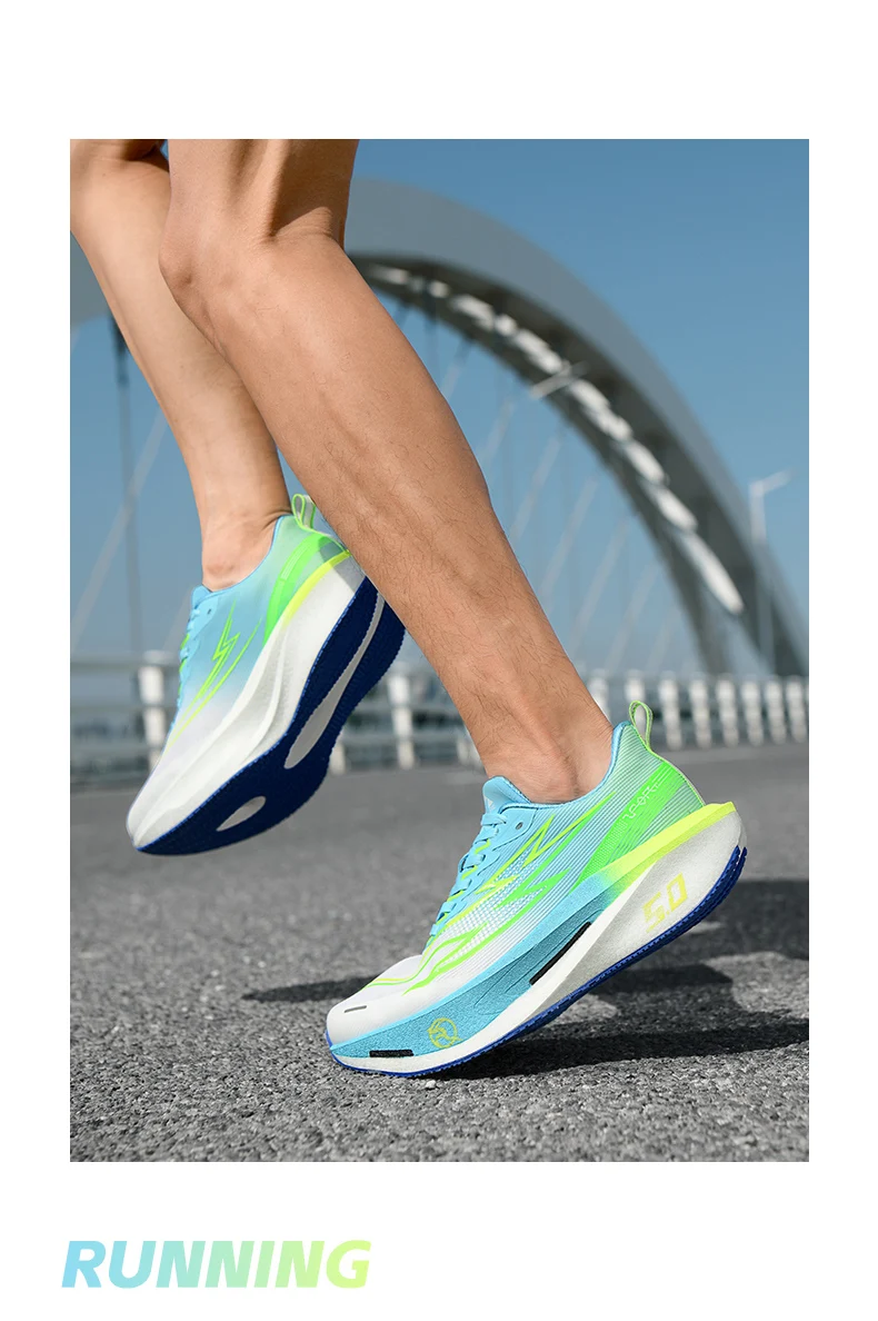 Laufschuhe mit Carbonplatte Spezial-Marathon-Schuhe für Herren Atmungsaktive Leichte Bequeme Rutschfeste Sneaker für Damen – Detail 14